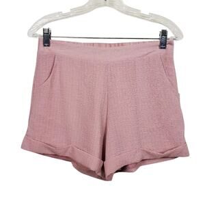 4Si3NNA Pink Elastic Waist Shorts Women Size S Lined Lightweight Casual Summer